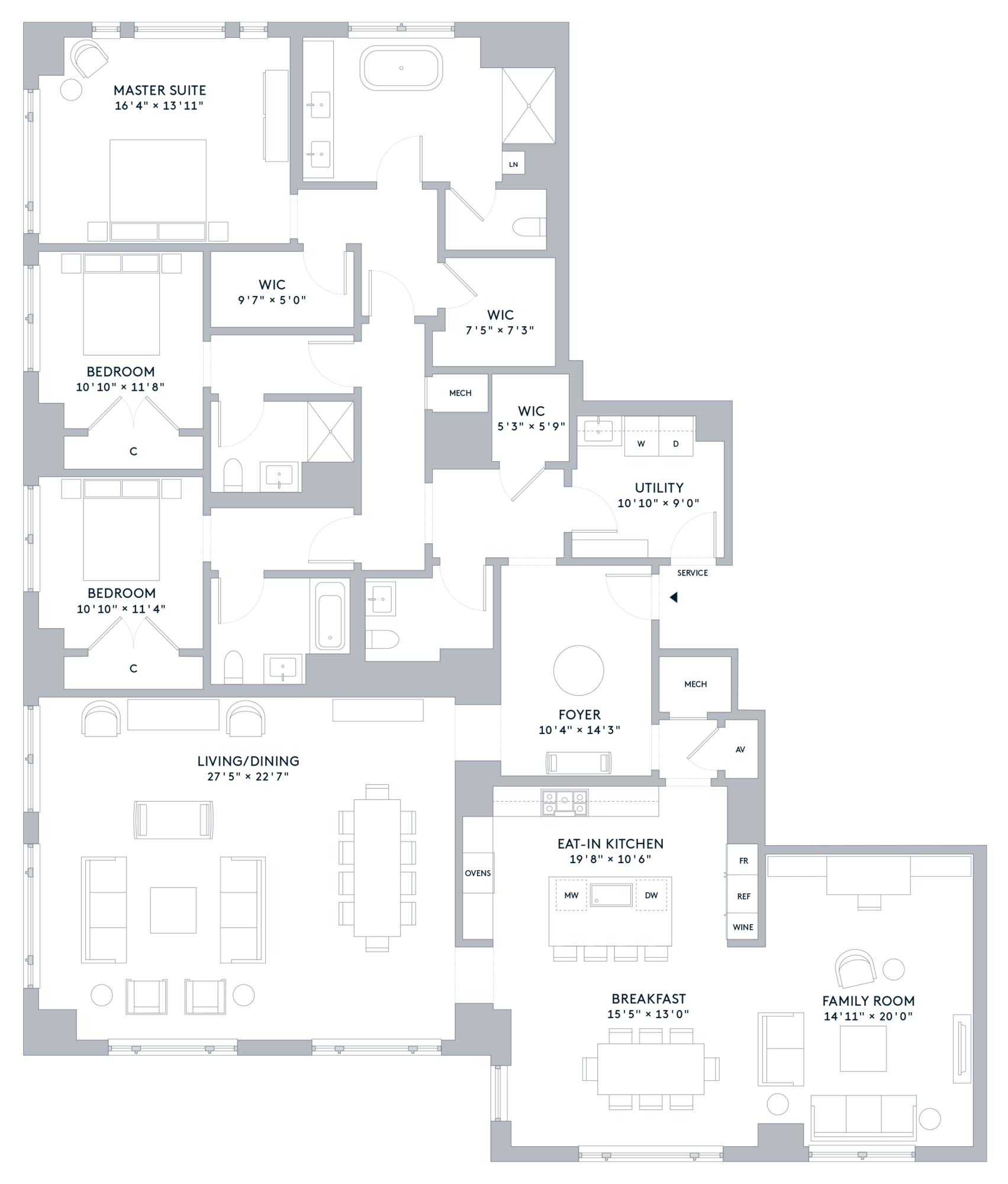 Full screen unformatted one bennett park residence 5 floor plan