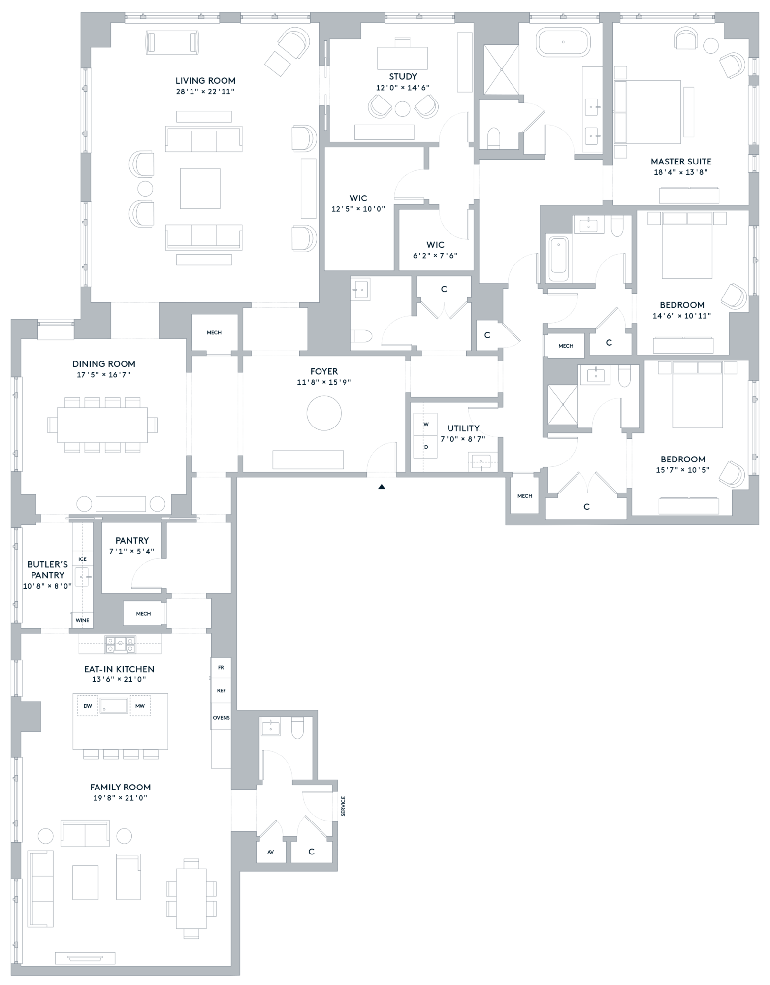 Full screen unformatted one bennett park residence 11 floor plan